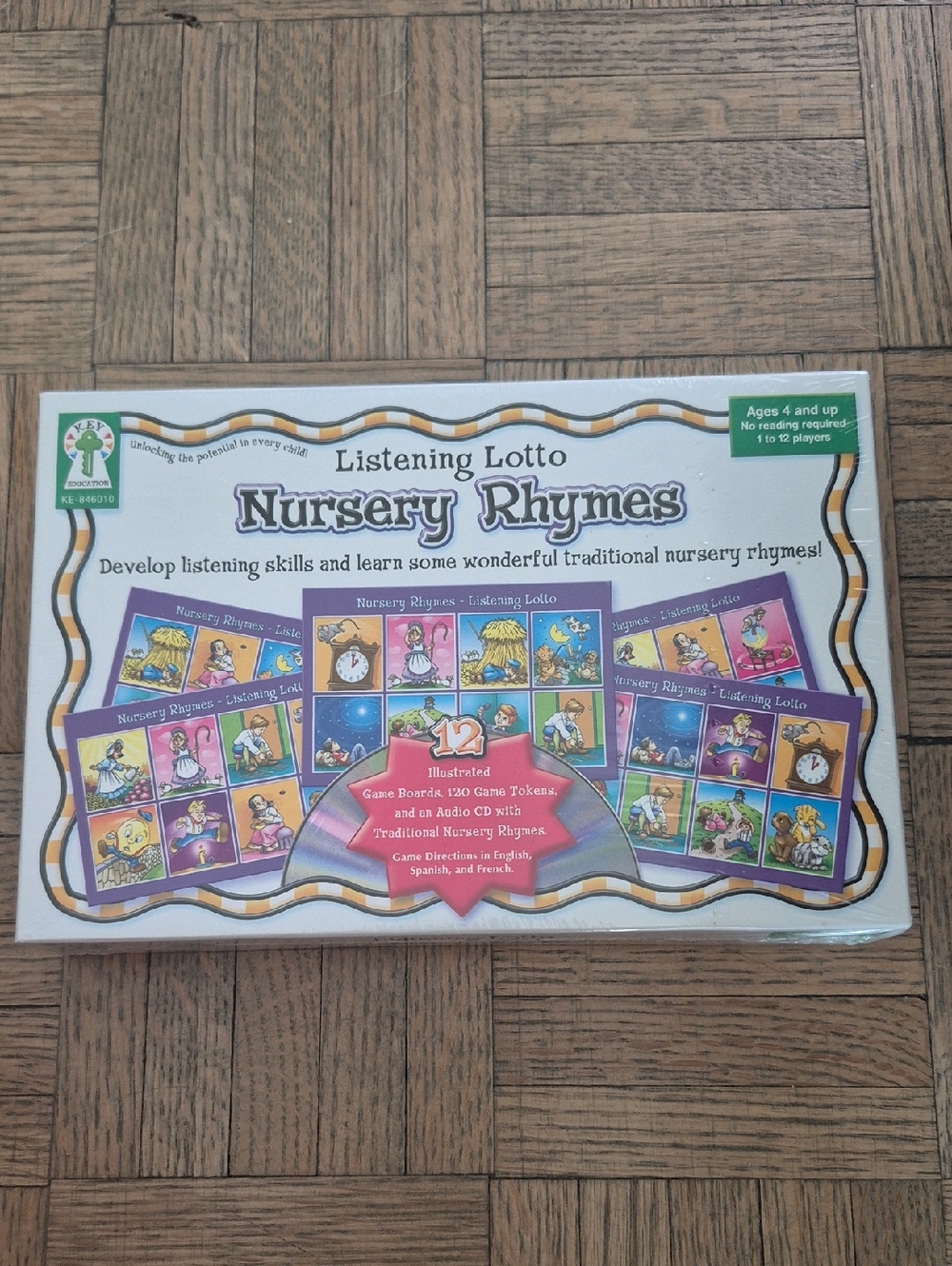 Listening Lotto Nursery Rhymes Kids Game - Purple by